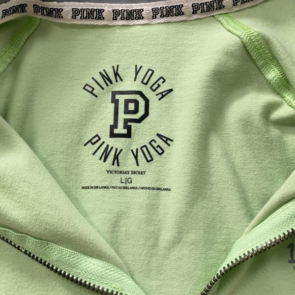 Lime green Pink Yoga Athletic pullover half zip L - Picture 8 of 8